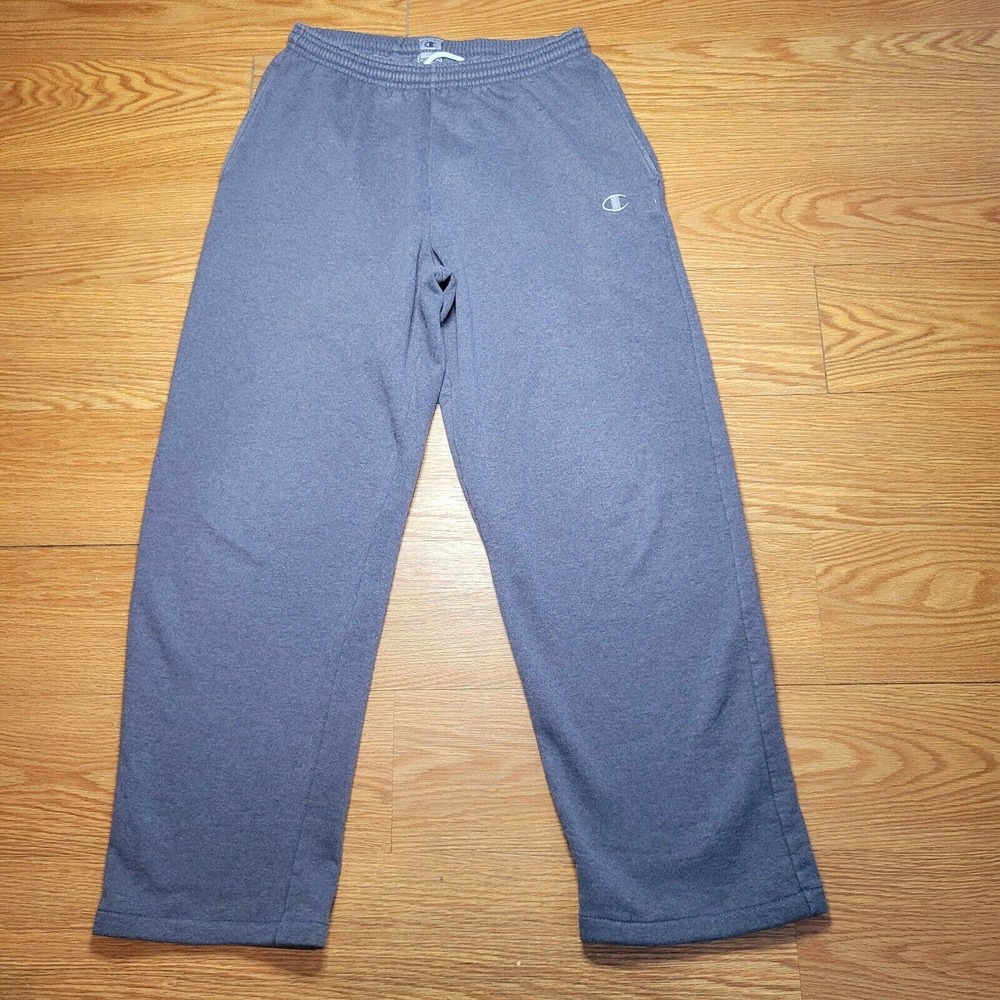 Champion Men's Fleece Sweatpants Gym Training Workout Pants Size Large Gray